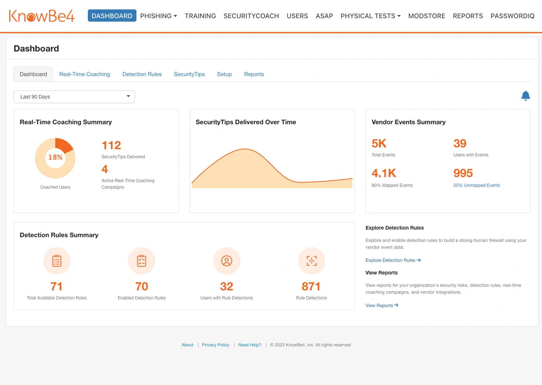 SecurityCoach Dashboard